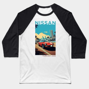 Reviving Legends: The Nissan Fairlady Z432 Homage Design Baseball T-Shirt